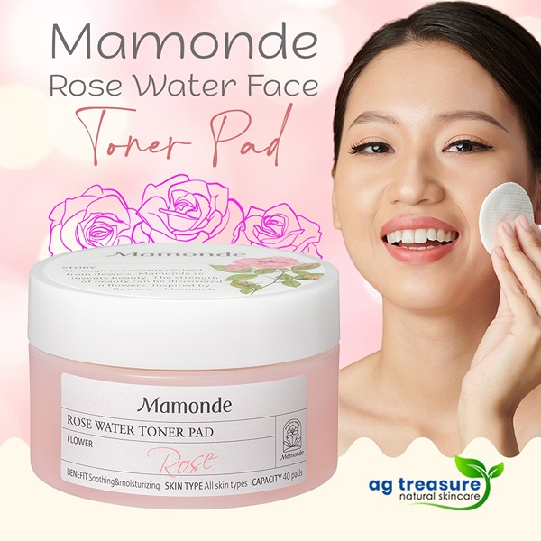 mamonde rose water face toner pad