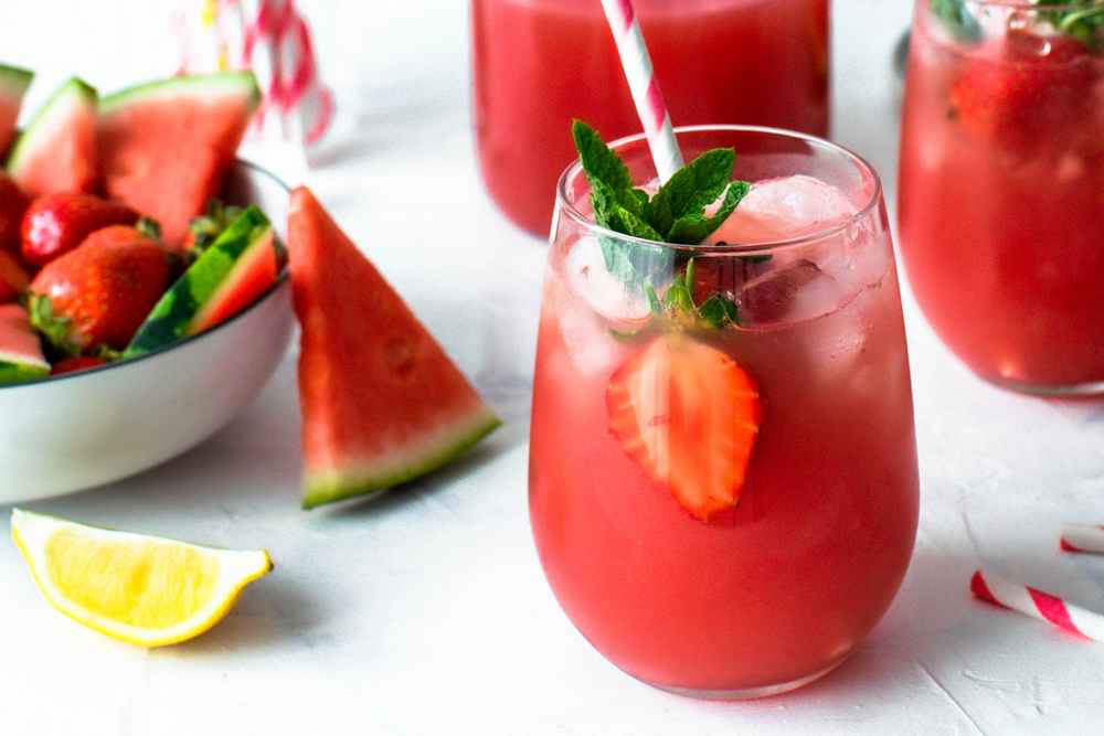 Watermelon + Strawberry + Mint + Water for Anti-Aging